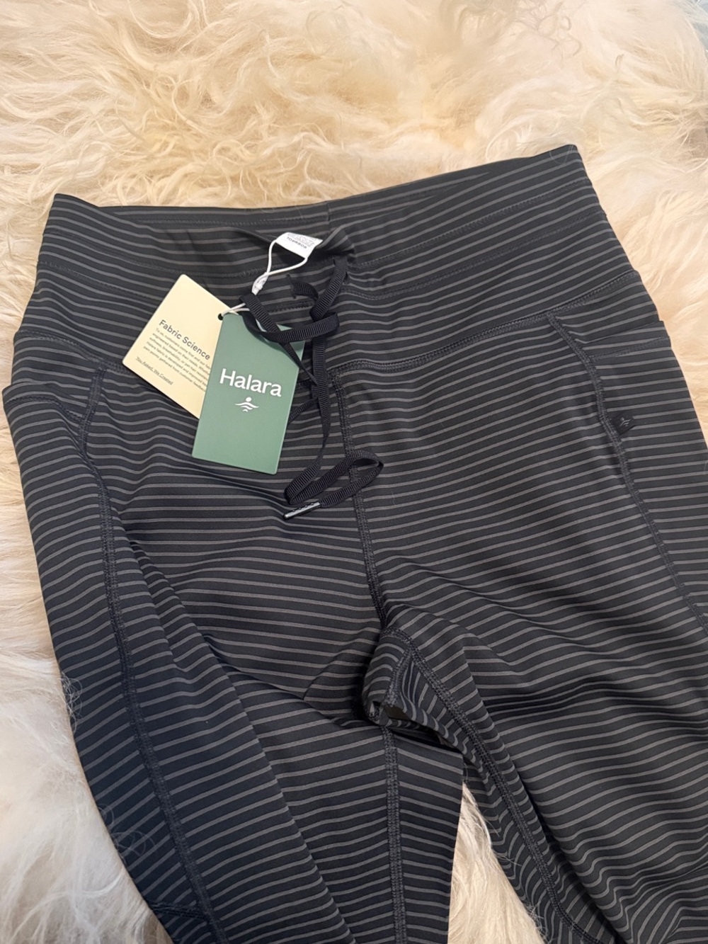 Halara Black Stripe Active Leggings